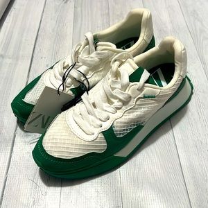 ZARA Green/Off-white Sneakers - Size 7.5/38